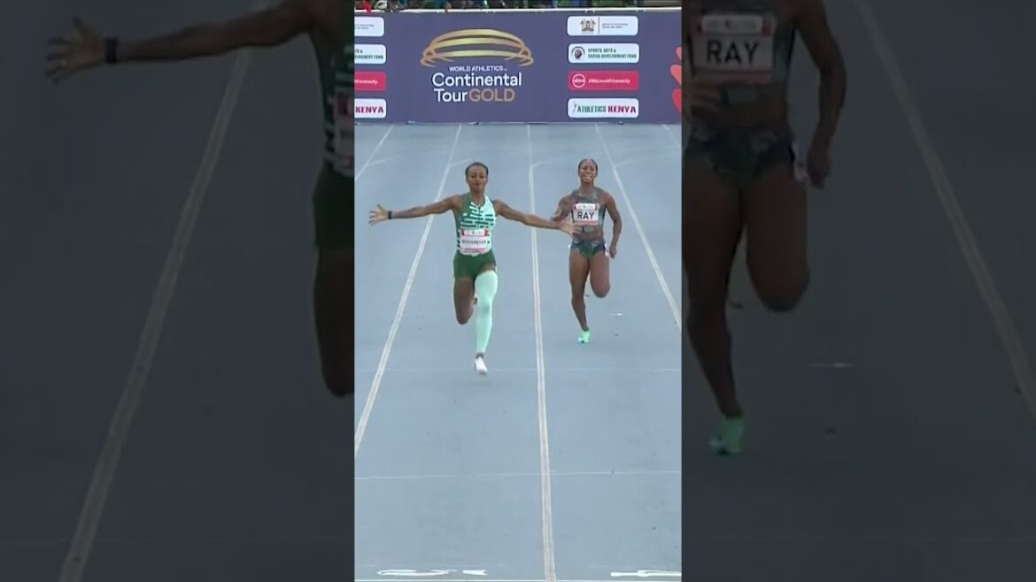Sha'Carri Richardson storms to 22.07 200m in Nairobi #shorts #athletics #sprint #usa #athlete