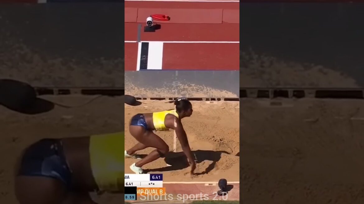 girls America ki player long jump video #shorts #viral #olympic #olympics #ytshorts #youtubeshorts