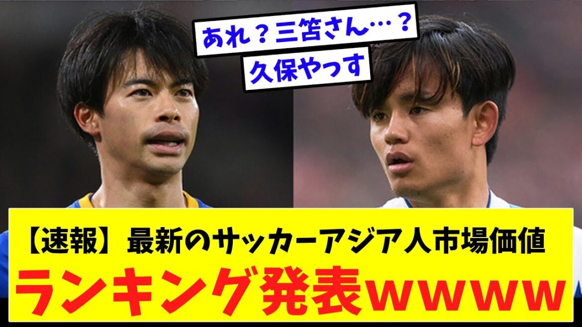 [Breaking news]Announcement of the latest market value ranking of soccer Asians wwww