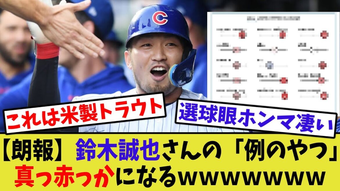 [Good news]Mr. Seiya Suzuki's "example guy" becomes bright red wwww