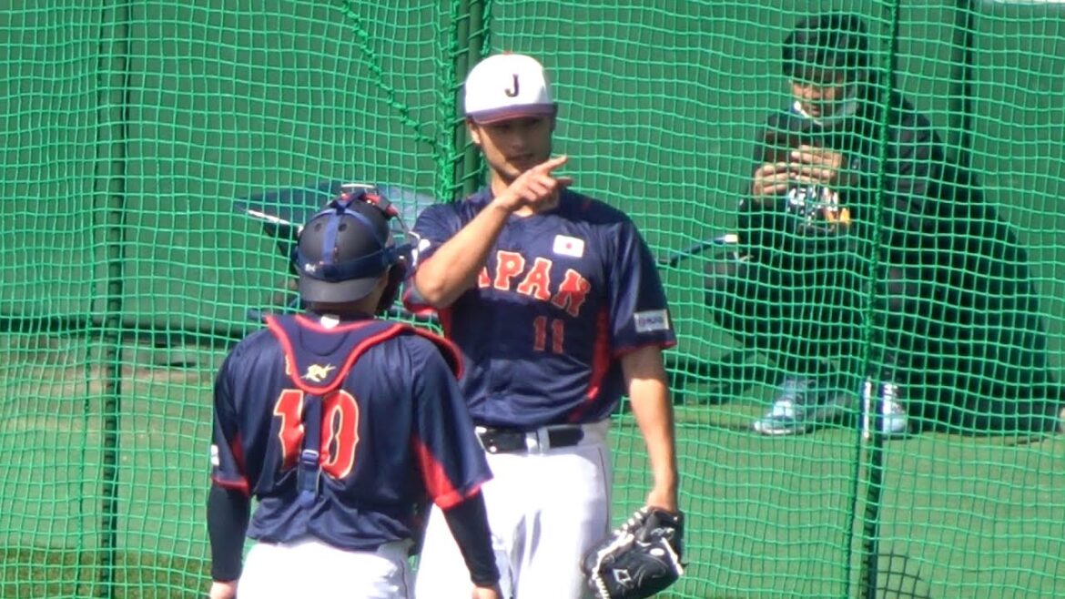Samurai Japan Yu Darvish Rematch with Munetaka Murakami in live BP overtime2023.2.21