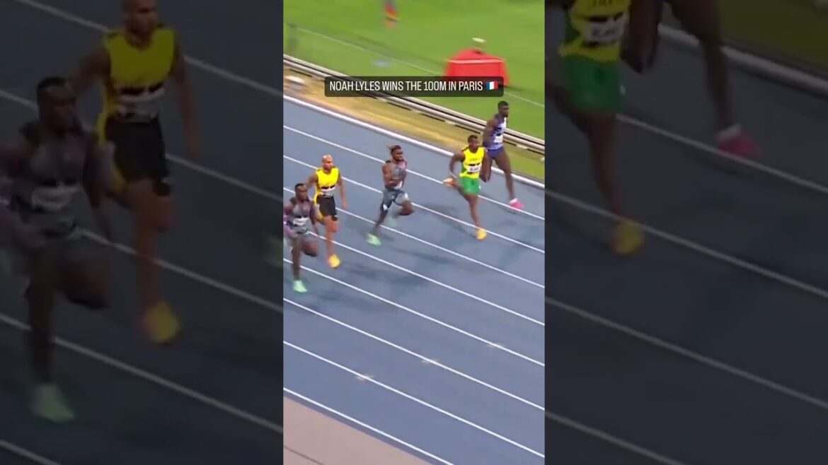 Noah Lyles knocks off Olympic champ in Paris 100m! 😲 Noah Lyles knocks off Olympic champ in Paris 100m! 😲