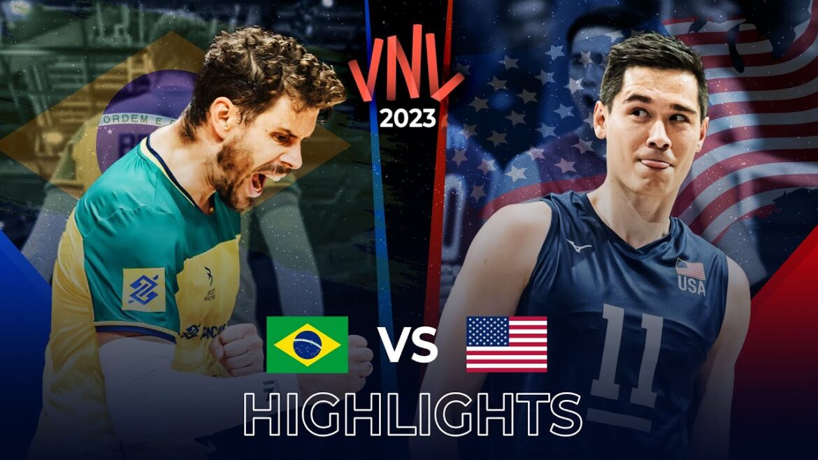 USA vs BRAZIL | Highlights | Men's VNL 2023