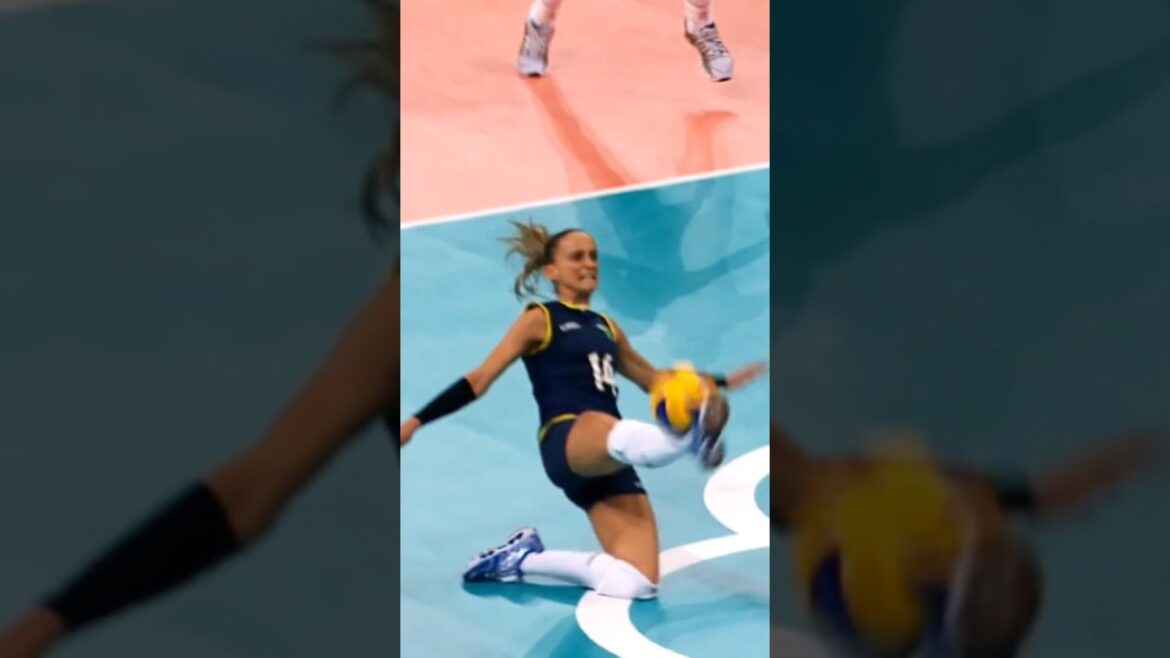 Watch Brazilian Fabiana Incredible Volleyball Kick Save that made Olympic history #shorts #athletics