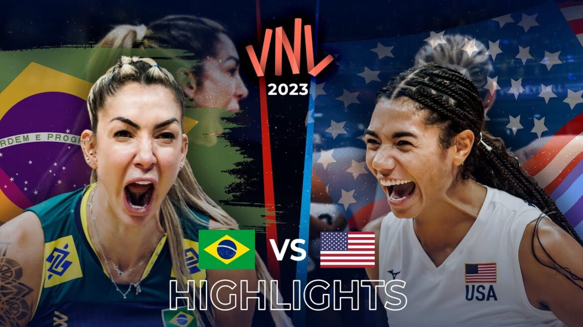 BRAZIL vs USA | Highlights | Women's VNL 2023