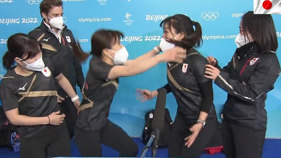 Curling girls, the moment of deciding to advance to the semi-finals