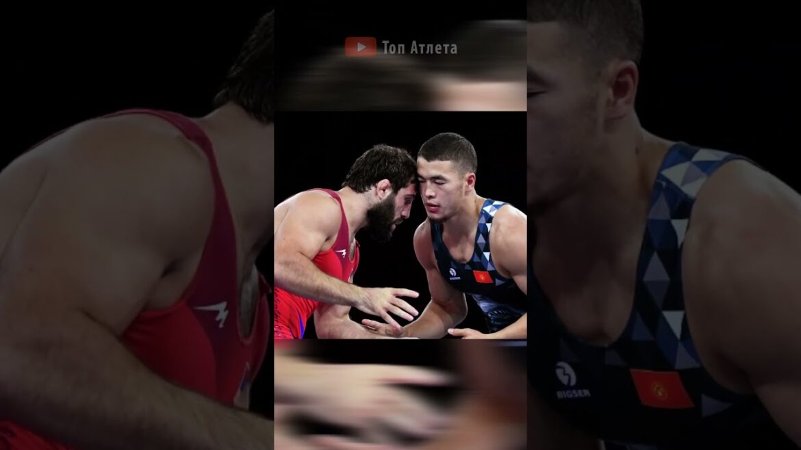 Kyrgyz Akzhol Makhmudov at the 2021 Olympics Greco-Roman wrestling