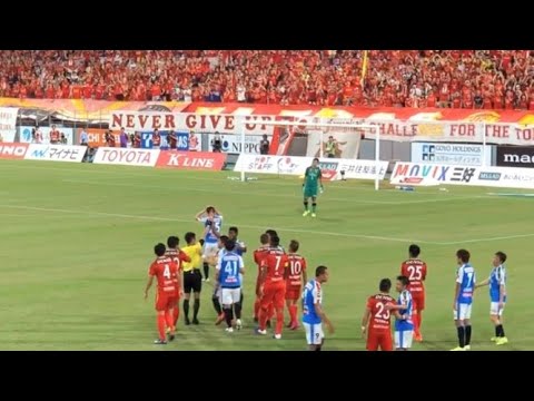 Nagoya Grampus vs Kawasaki Frontale 20190810 35th minute, Shogo Taniguchi, red card Nagoya Grampus vs Kawasaki Frontale 20190810 35th minute, Shogo Taniguchi, red card