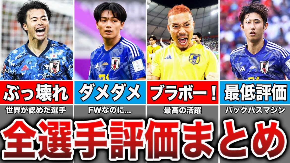 [The highest rating is...?]I tried to rank the 26 Japanese representatives after the World Cup