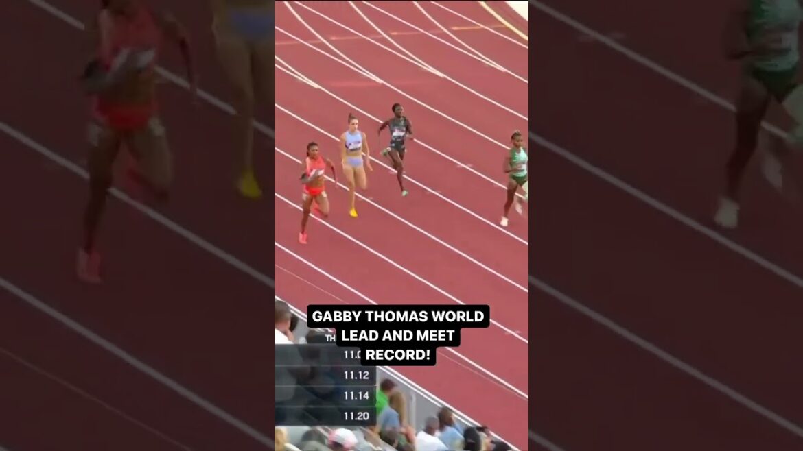 Gabby Thomas: WORLD LEAD and MEET RECORD for national title! 🤩💪 Gabby Thomas: WORLD LEAD and MEET RECORD for national title! 🤩💪