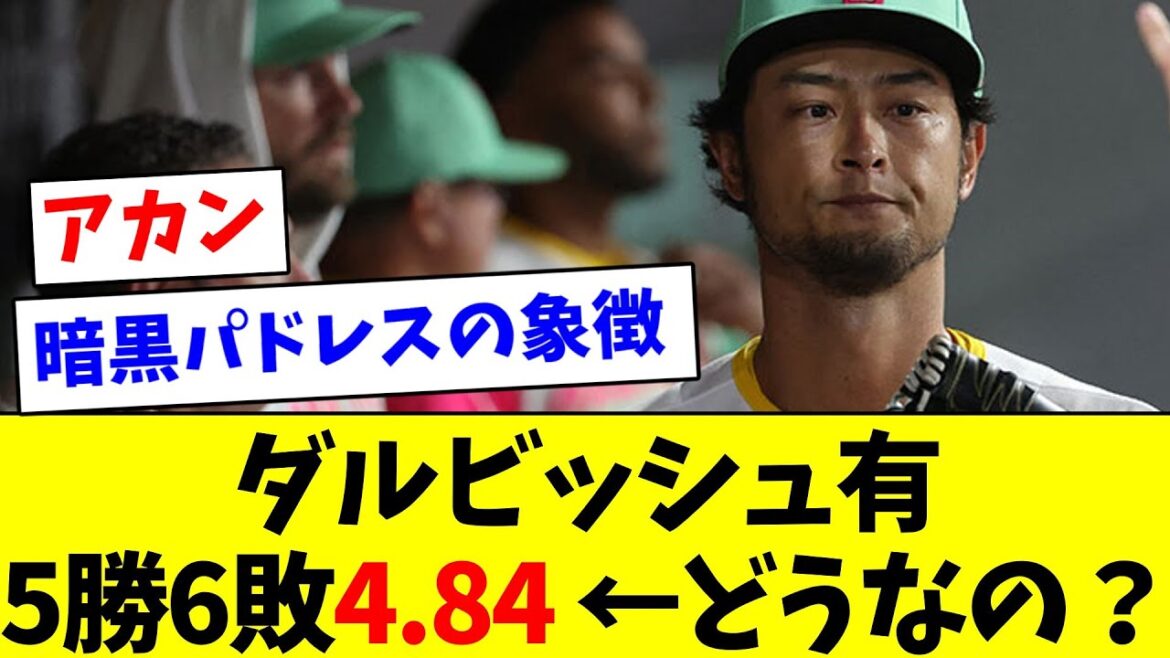[How is it?  ?  ]Yu Darvish 5 wins 6 losses 4.84[What J reaction][Professional baseball reaction collection][2ch thread][5ch thread]