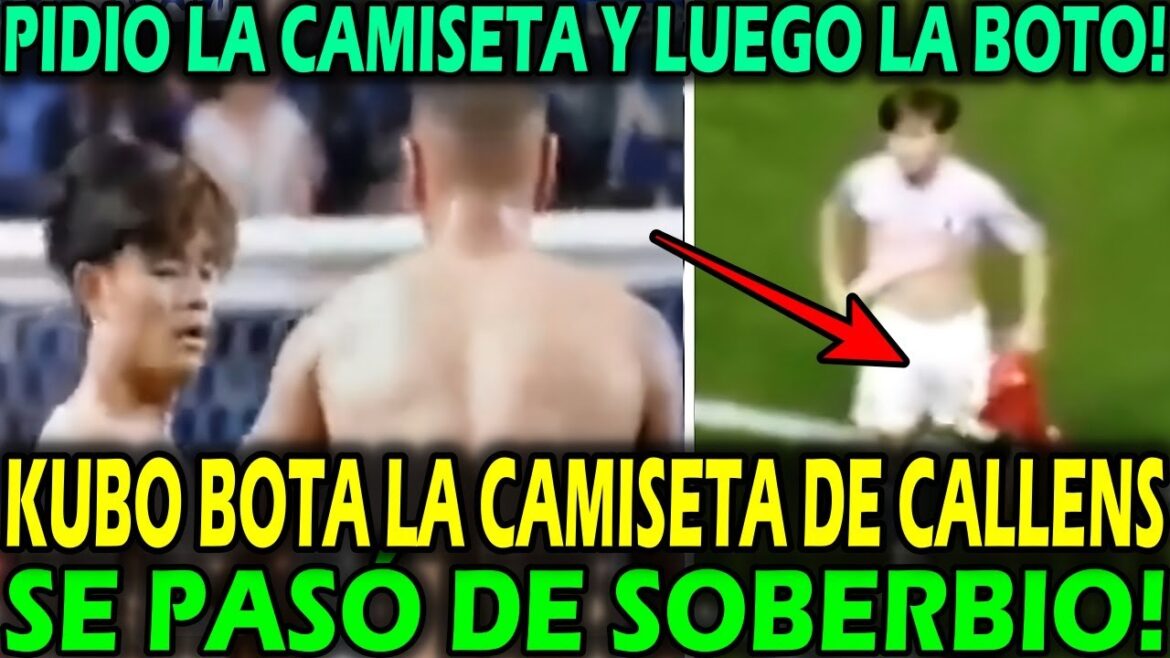 DISRESPECT!  KUBO THROWS OFF ALEXANDER CALLENS' SHIRT AFTER PERU VS JAPAN'S WIN