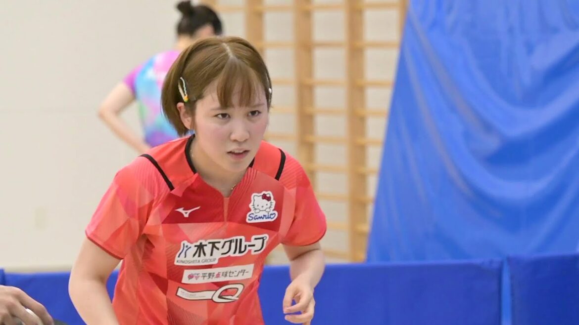 [Women's semi-finals]Mima Ito vs Miu Hirano Preliminary training |