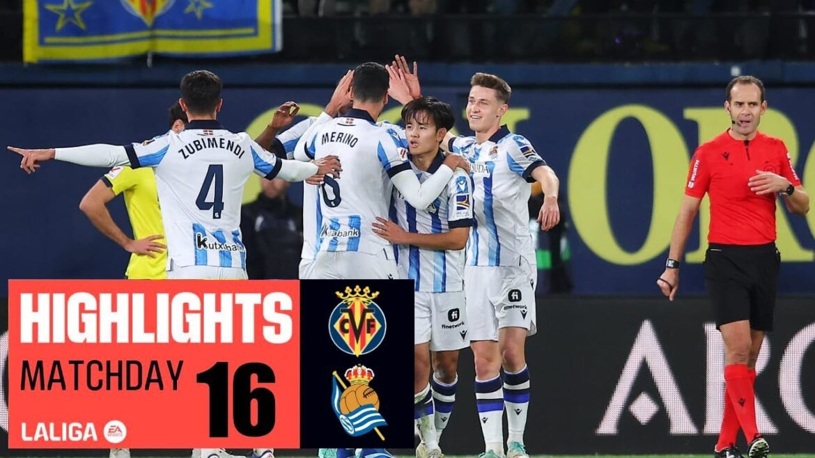 Golo by Takefusa Kubo |  Villarreal vs Real Sociedad 0-3 Summary and Goals |  LaLiga 2023/24