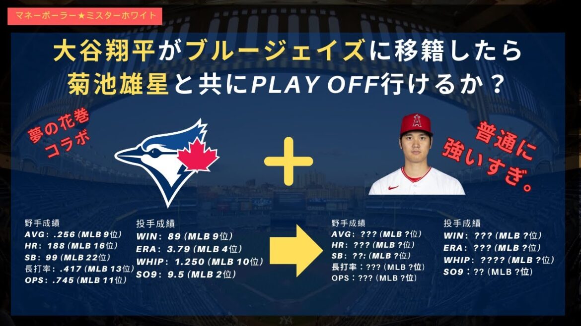 If Shohei Ohtani transfers to the Blue Jays, will he be able to go to Play Off with Yusei Kikuchi? #Shohei Ohtani #Blue Jays #Yusei Kikuchi If Shohei Ohtani transfers to the Blue Jays, will he be able to go to Play Off with Yusei Kikuchi? #Shohei Ohtani #Blue Jays #Yusei Kikuchi