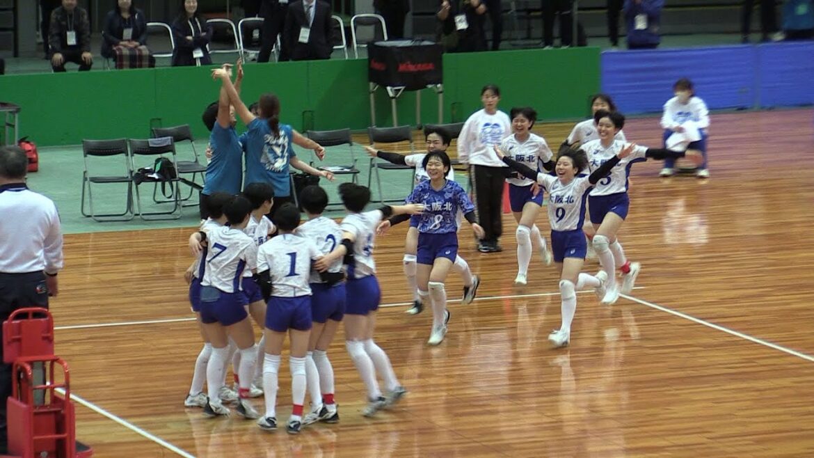JOC Junior High School Volleyball 2023 Women's Final Osaka Kita-Oita 3rd set final ~ Winning moment