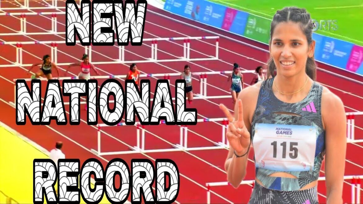 NEW NATIONAL RECORD 110M HURDLES Jyoti yaranji - 37TH NATIONAL GAMES GOA 2023#video #viral