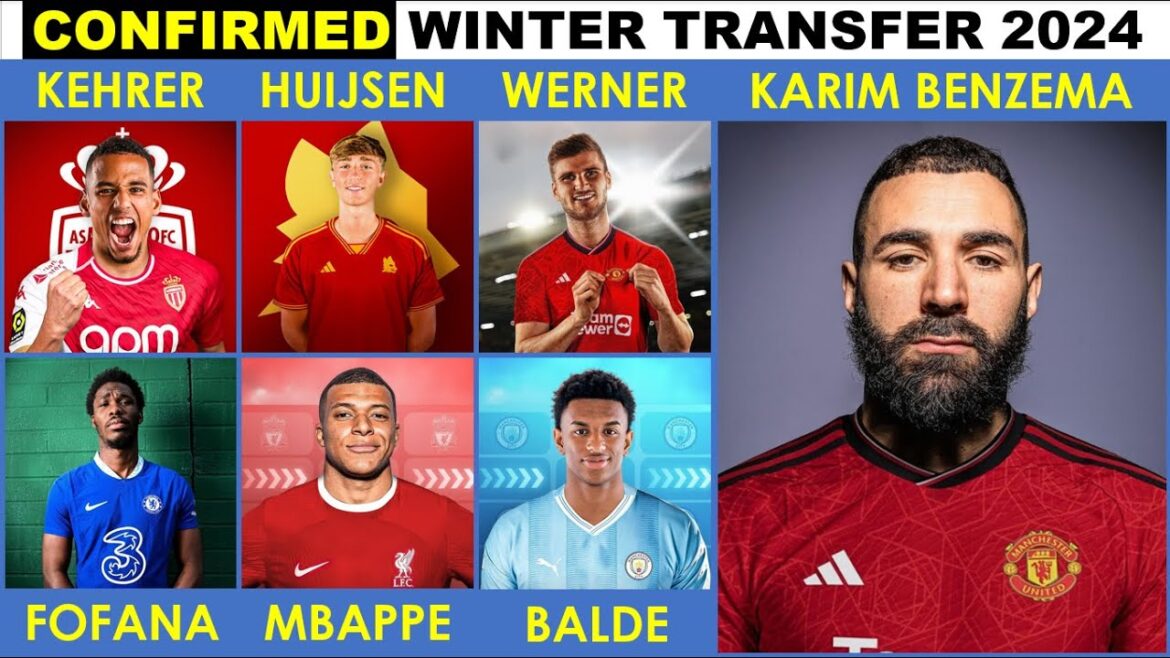 🚨 ALL CONFIRMED TRANSFERS WINTER 2024, Werner To Man United🔥 Mbappe To Liverpool🔥 Benzema To United🔥
