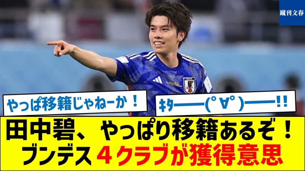 [Where are the 4 clubs?  ]Aoi Tanaka will be transferred after all!Four Bundes clubs intend to acquire him