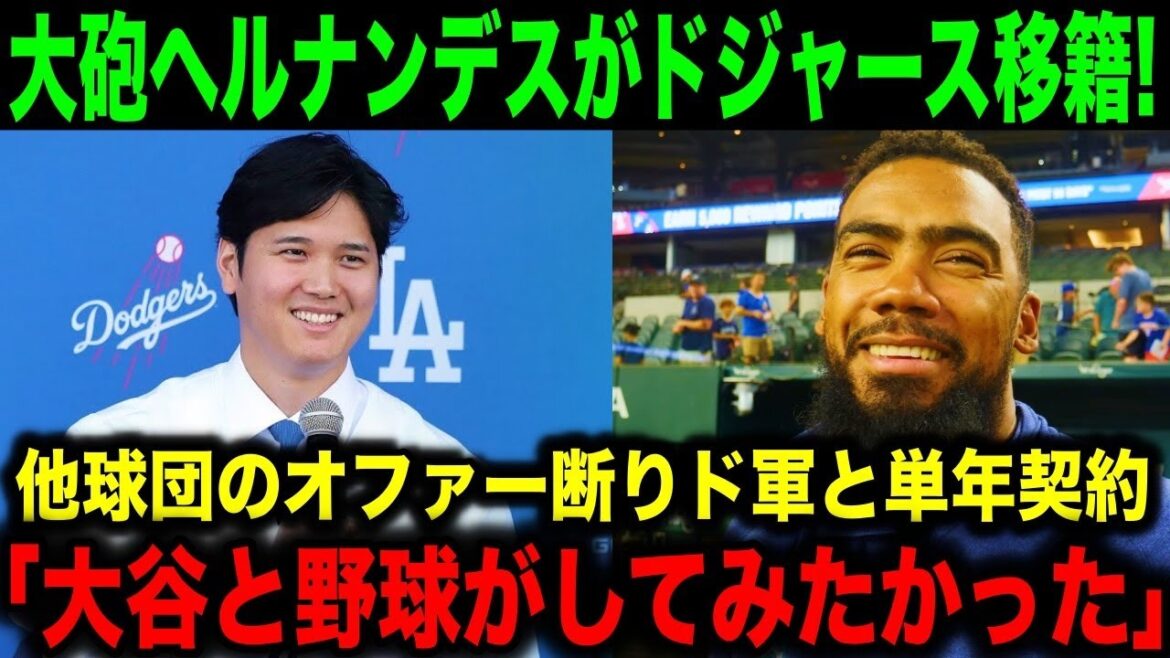 [Otani]Teoscar Hernandez has been transferred to the Dodgers! The reason why he chose Otani after rejecting offers from other teams...[Overseas reaction/MLB/Baseball]