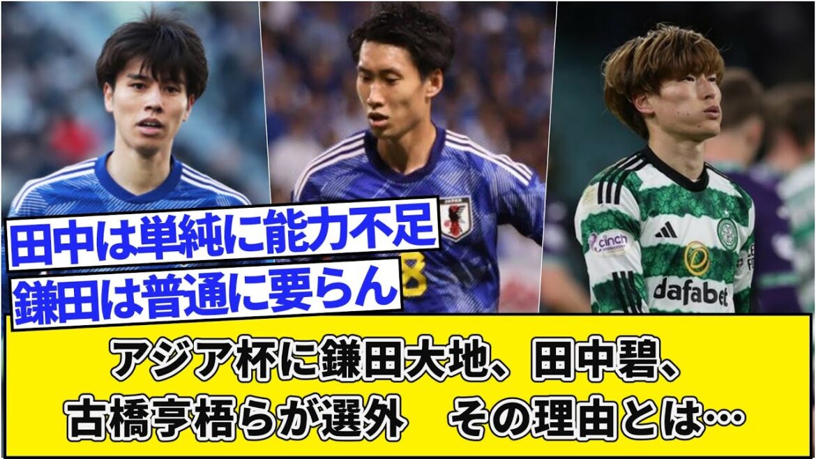 The reason why Daichi Kamata, Aoi Tanaka, Kogo Furuhashi and others were not selected for the Asian Cup...