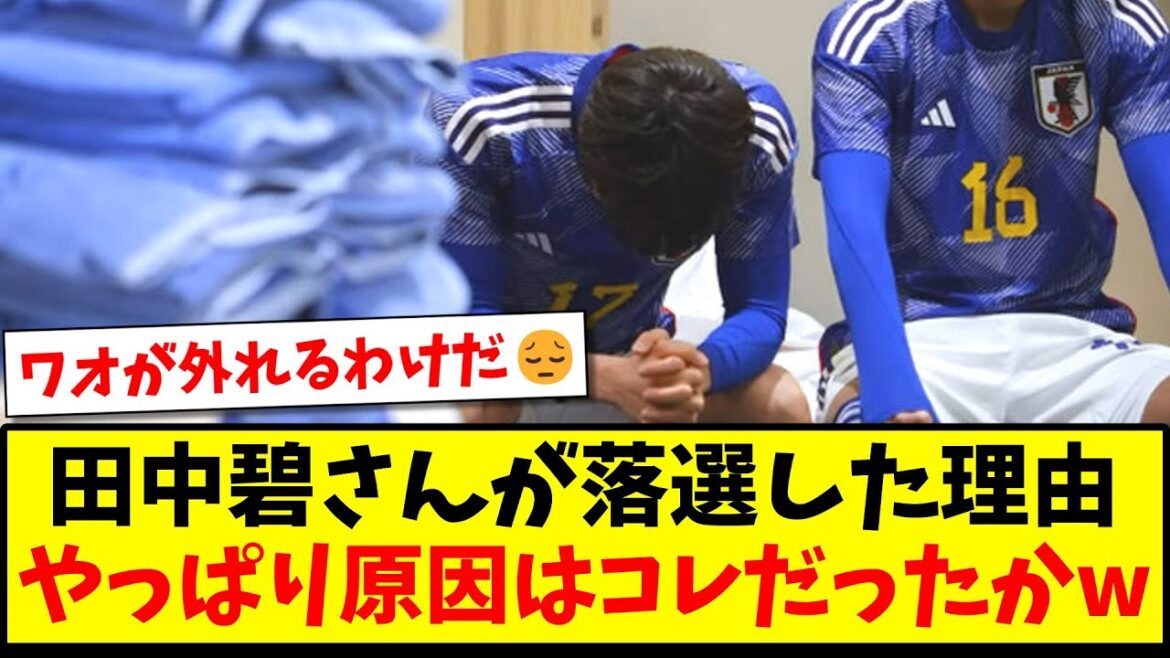 [Wow]The reason why Aoi Tanaka was rejected, was this the reason after all?[2ch reaction][Soccer thread]