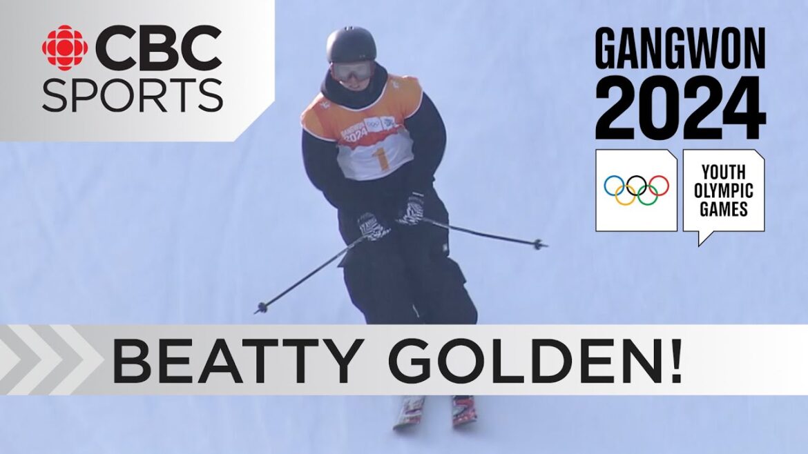 Flag-bearer Charlie Beatty soars to Canada's 1st Winter Youth Olympic Games gold medal | CBC Sports