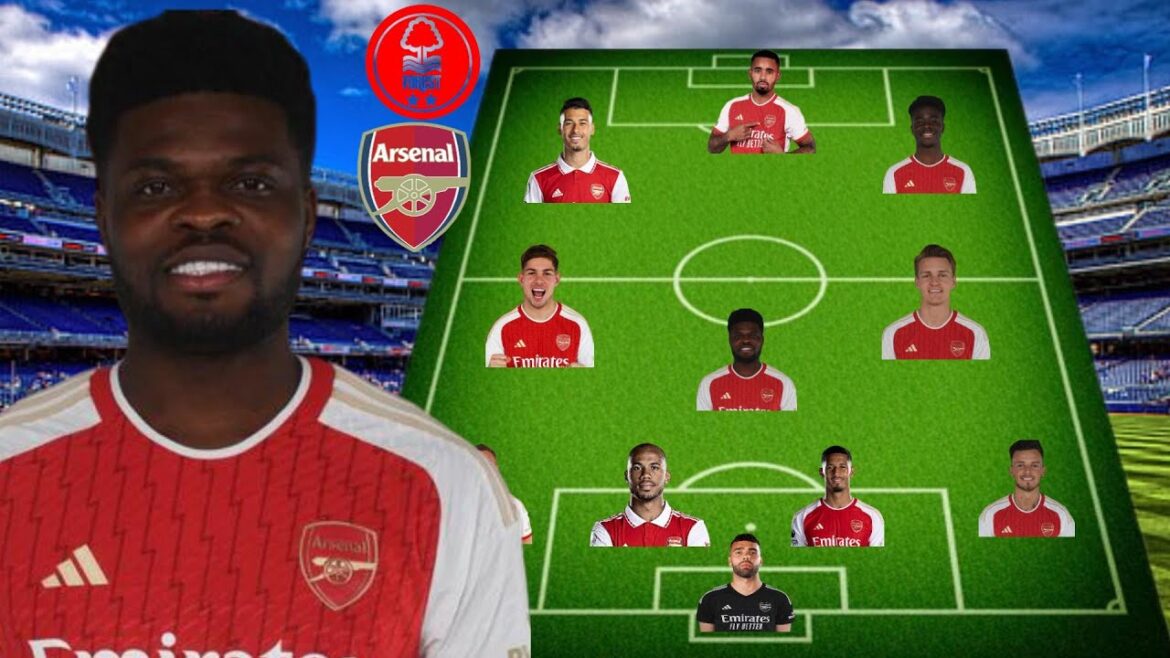 PARTEY IN/RICE INJURED: ARSENAL POSSIBLE 4 3 3 LINE UP AGAINST NOTTINGHAM FOREST