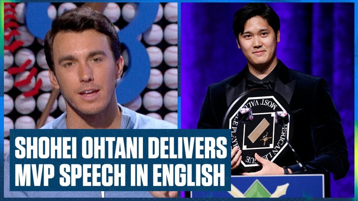 Shohei Ohtani delivers 2023 AL MVP acceptance speech in English | Flippin’ Bats Shohei Ohtani delivers 2023 AL MVP acceptance speech in English | Flippin' Bats