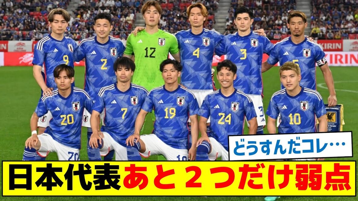 [Two more steps left to complete]Only two weaknesses remaining on the Japanese national team