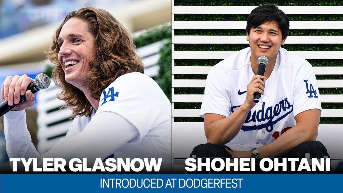 Tyler Glasnow & Shohei Ohtani Introduction at DodgerFest