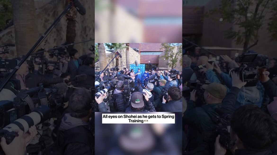 Shohei Ohtani’s first day at Dodgers Spring Training.