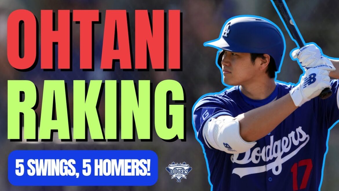 Shohei Ohtani Hits 5 Home Runs in 5 Swings During Batting Practice! Shohei Ohtani Hits 5 Home Runs in 5 Swings During Batting Practice!
