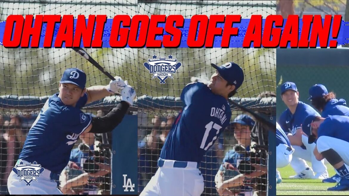 Shohei Ohtani Spring Training Day 8 Highlights, Stretches With James Outman, Hits More Home Runs