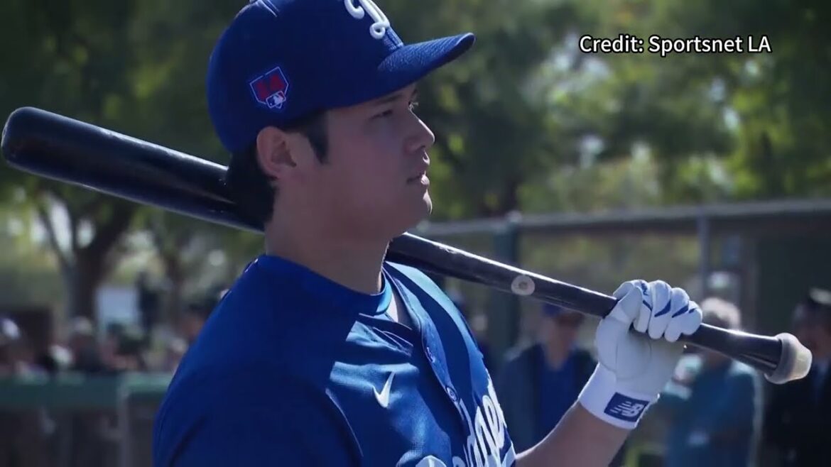 Japan's Shohei Ohtani attended Dodgers' first full-team official workout at spring training Shohei Ohtani Baseball