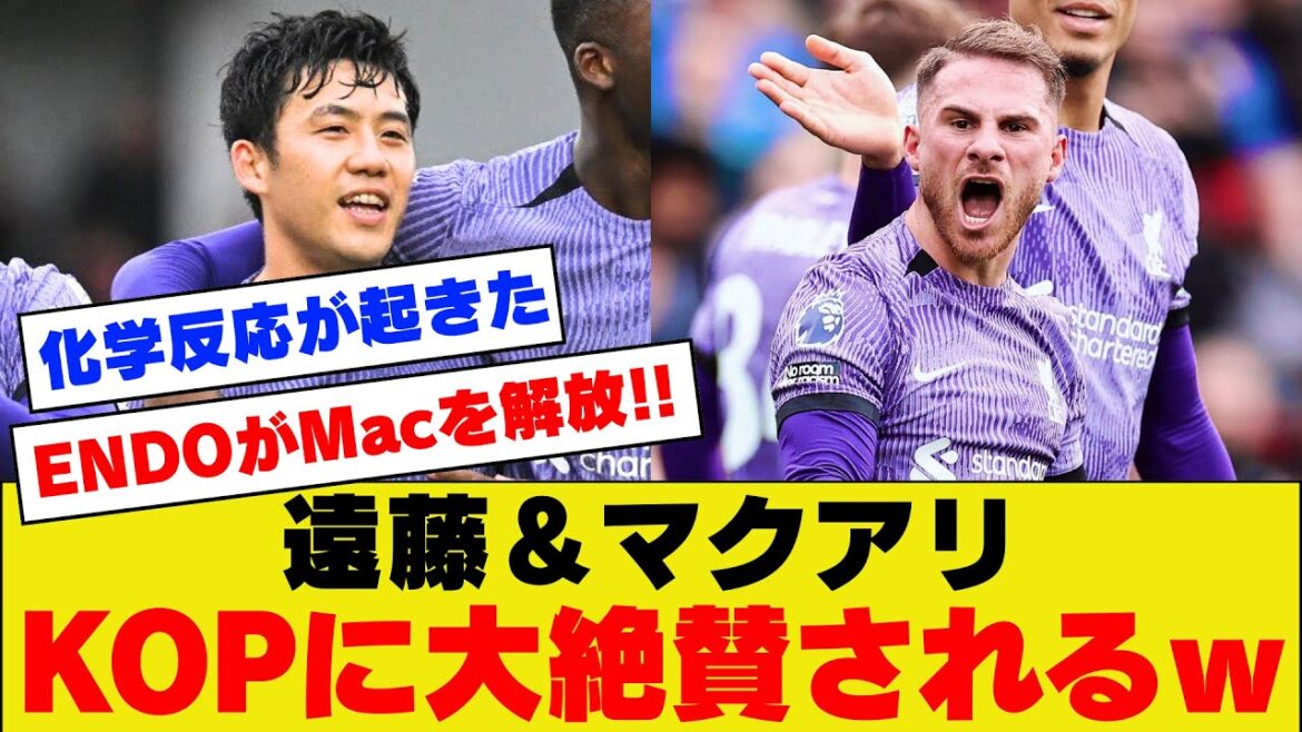 [Good news]Simultaneous appointment of Wataru Endo and McAllister, highly praised by overseas KOPs[Liverpool]