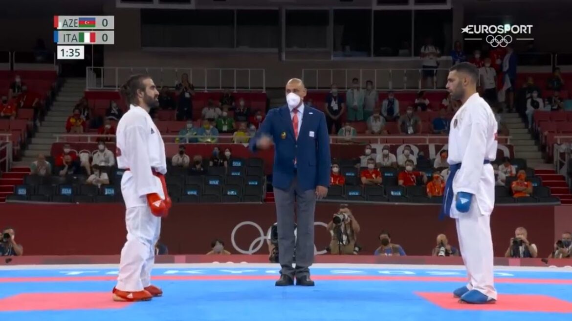 Rafael Aghayev 🇦🇿 VS Luigi Busa 🇮🇹.  Tokyo 2021 Olympics.  Karate men's kumite -75kg Final.