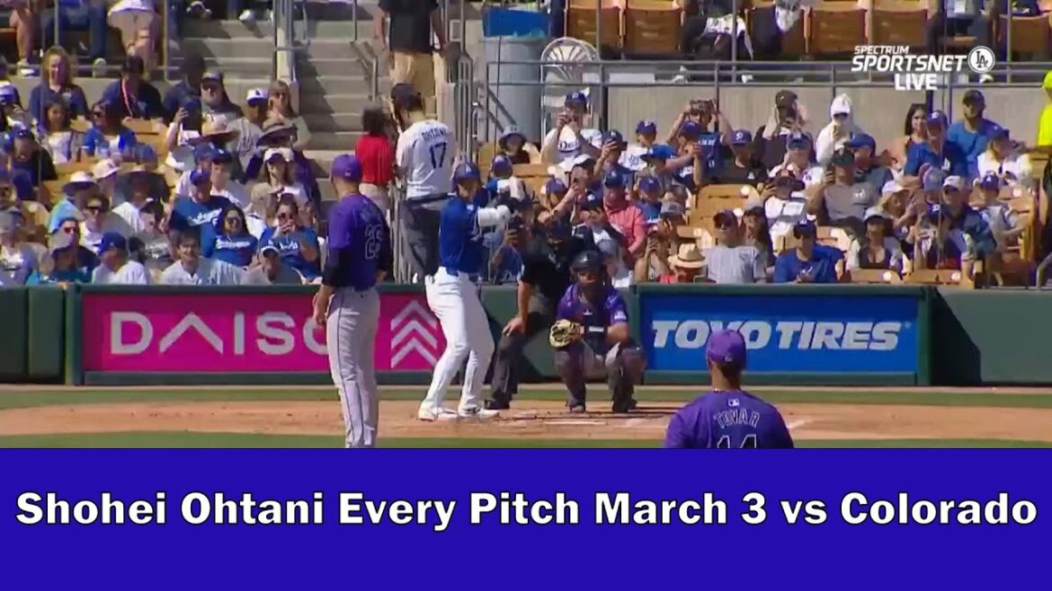 Shohei Ohtani - Every Pitch vs Colorado March 3 Spring Training
