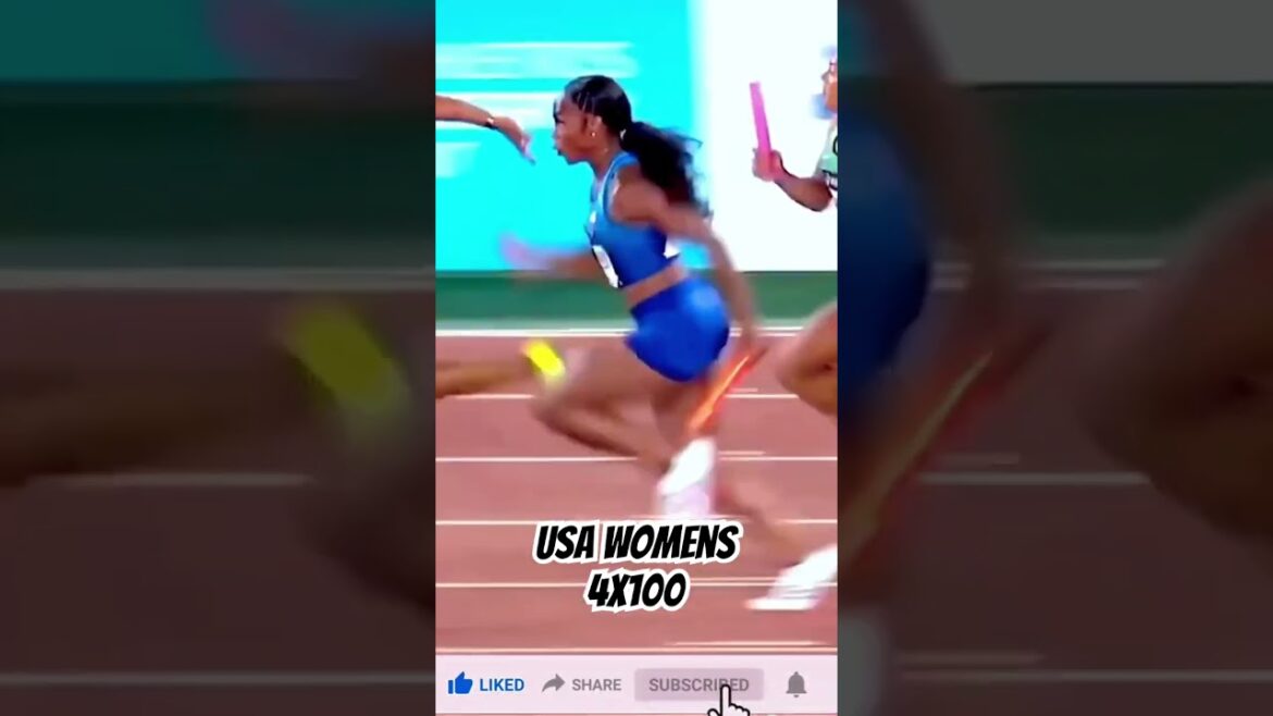 Close up of one of the best and fastest Baton exchange ever 🔥#sprinting #athletics