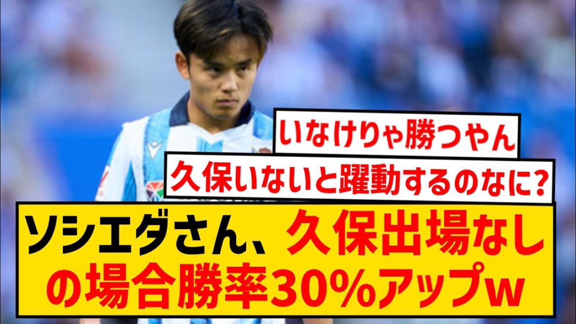 [Sad news]Real Sociedad's winning percentage will increase by 30% if Takefusa Kubo does not participate wwwwwwwwww