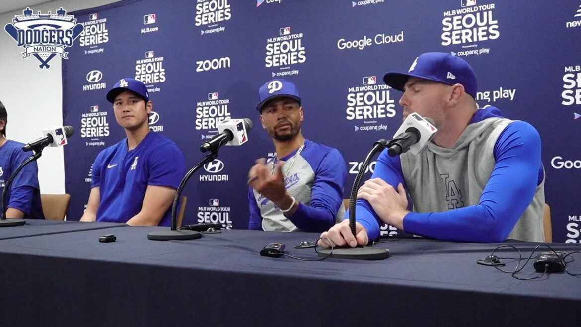 Shohei Ohtani, Mookie Betts, Freddie Freeman Seoul Series Dodgers vs. Padres Full Press Conference! Shohei Ohtani, Mookie Betts, Freddie Freeman Seoul Series Dodgers vs. Padres Full Press Conference!