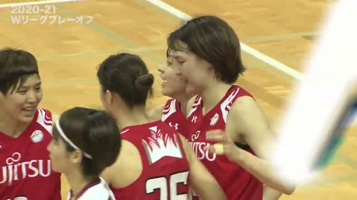 Rui Machida → Mio Shinozaki → Mamiko Tanaka! Fujitsu's transition basketball explosion![W League Playoff Famous Scene]