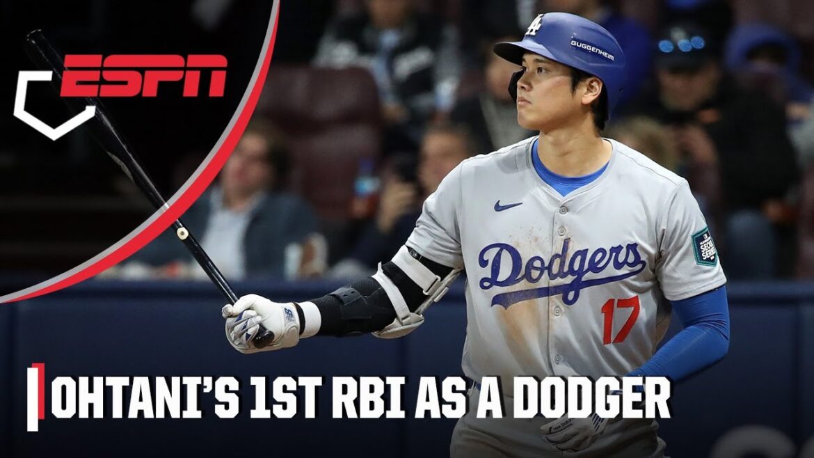 Shohei Ohtani’s 1st RBI with the Dodgers 👏 | MLB on ESPN Shohei Ohtani's 1st RBI with the Dodgers 👏 | MLB on ESPN