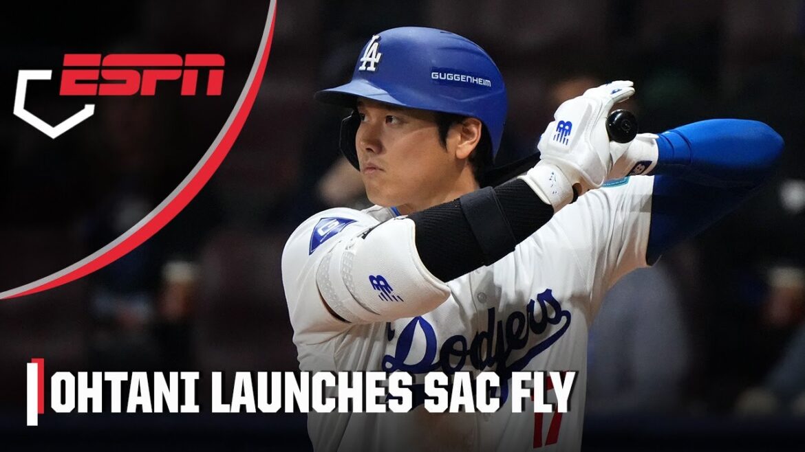 Shohei Ohtani LAUNCHES a sacrifice fly to DEEP right field ⚾ | MLB on ESPN