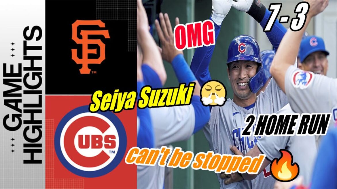Chicago Cubs vs San Francisco Giants [Seiya Suzuki 1 Hit - 2 Runs] What A Play ! | Cubs Unstoppable