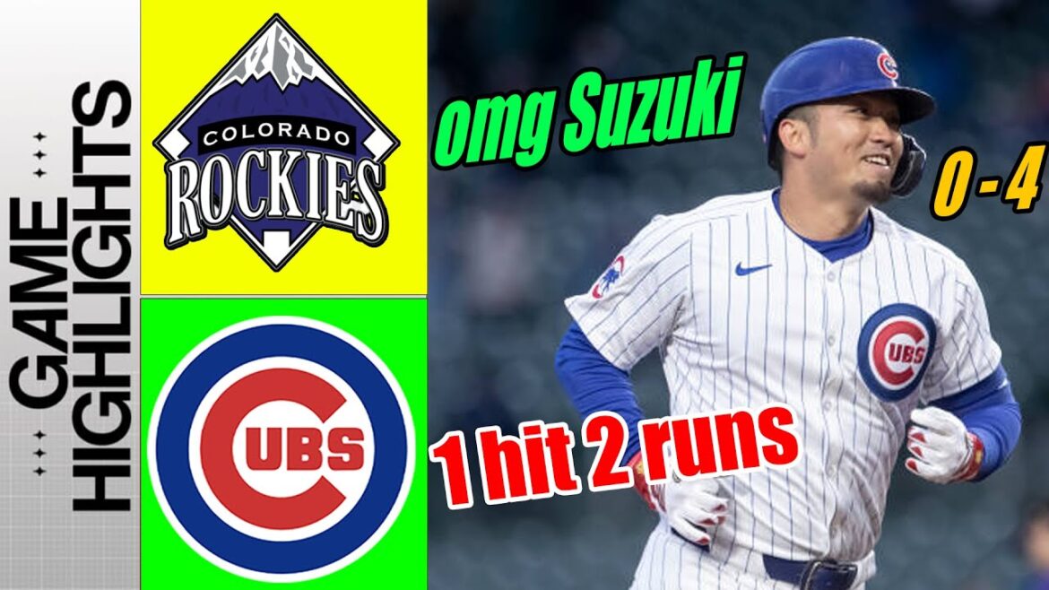 Rockies vs Cubs [Highlights Today] Seiya Suzuki singles Mike Tauchman scores | Launch Party Cubs