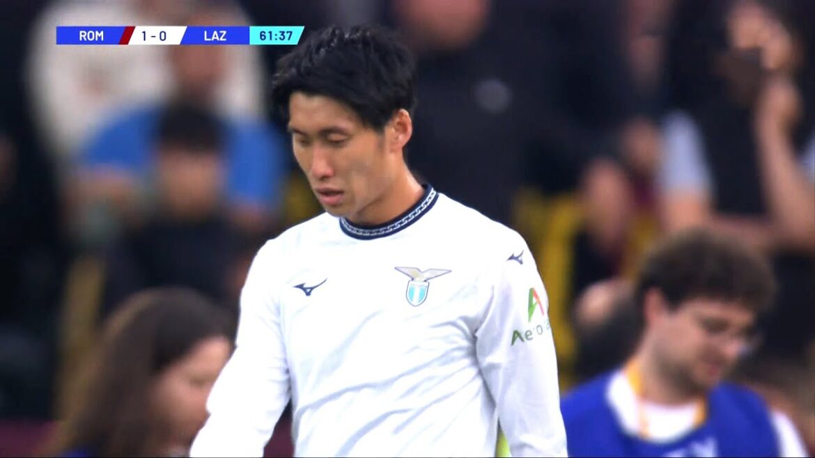 Daichi Kamata almost scored a goal against Roma. This is how he played.