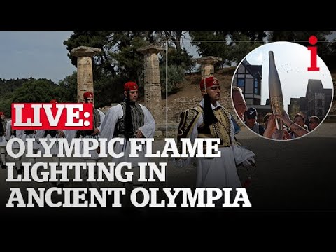 Olympic Flame Lighting Ceremony in Ancient Olympia Olympic Flame Lighting Ceremony in Ancient Olympia
