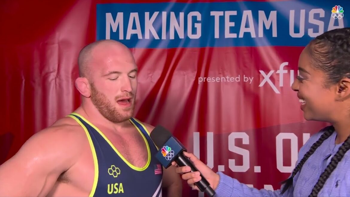 U.S. Olympic Wrestling Trials: Kyle Snyder reacts to qualifying for Paris Olympics