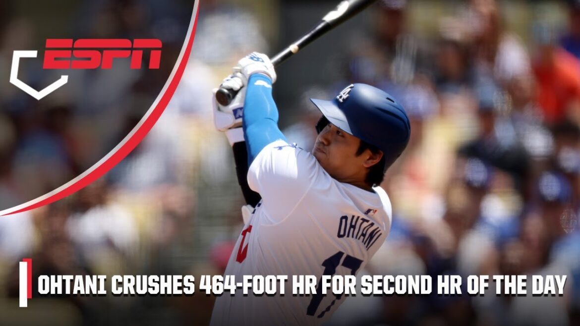 Shohei Ohtani CRUSHES 464-foot HR for his SECOND homer of the day in Dodgers’ win 💪 | ESPN MLB Shohei Ohtani CRUSHES 464-foot HR for his SECOND homer of the day in Dodgers' win 💪 | ESPN MLB